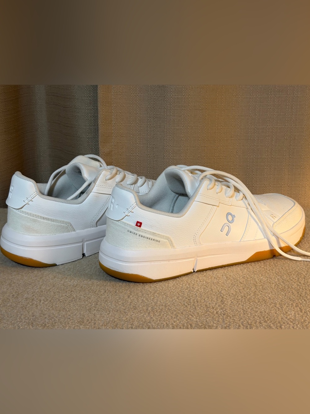 On Running Men's White Sneakers with Gum Outsole - Picture 2 of 5